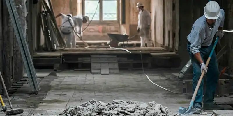 fire damage restoration professionals performing structural cleanup and restoration after a fire in Naperville, IL
