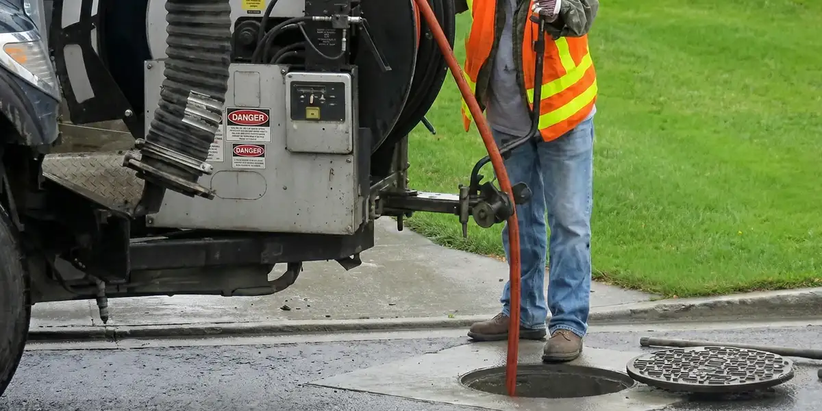 sewage clean up professionals using industrial equipment to remove contaminated wastewater in Naperville, IL